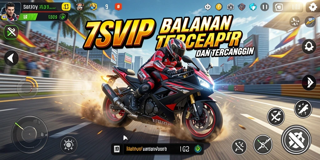 Tampilan aksi balapan motor yang mendebarkan di 7SVIP.