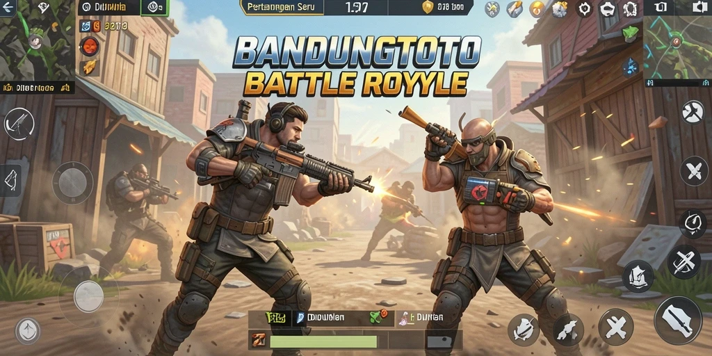 Tampilan gameplay menarik dari BANDUNGTOTO dalam aksi Battle Royale.