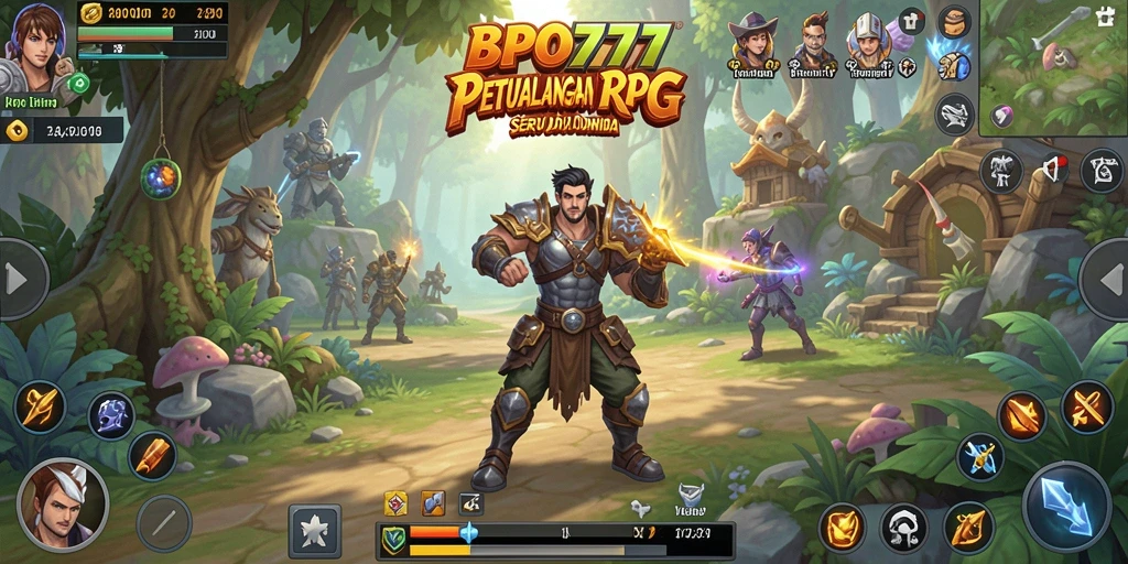 Tampilan gameplay RPG BPO777 yang menegangkan dan penuh aksi.