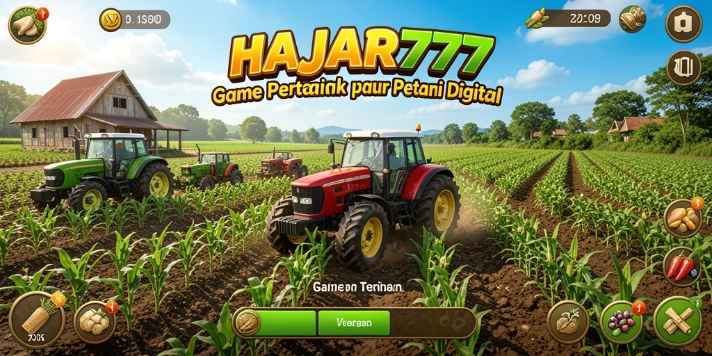 Tampilan menarik dari gameplay pertanian di HAJAR777.