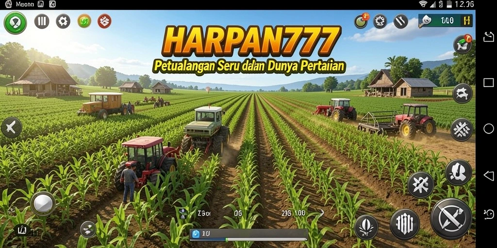 Tampilan gameplay HARAPAN777 yang seru dan menarik saat bertani.