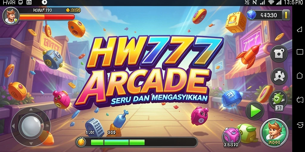 Screenshot HW777 menampilkan aksi gameplay Arcade yang mendebarkan.