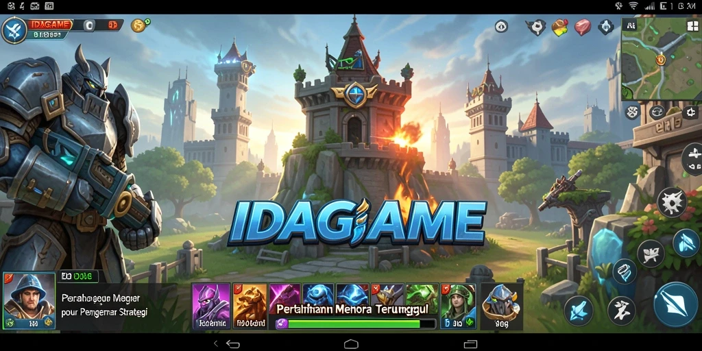 Gambar tampilan gameplay menegangkan dari IDAGAME saat mempertahankan menara.