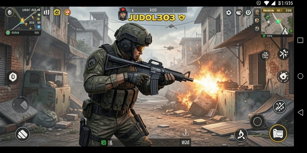 Tampilan gameplay TPS JUDOL303 yang menegangkan.