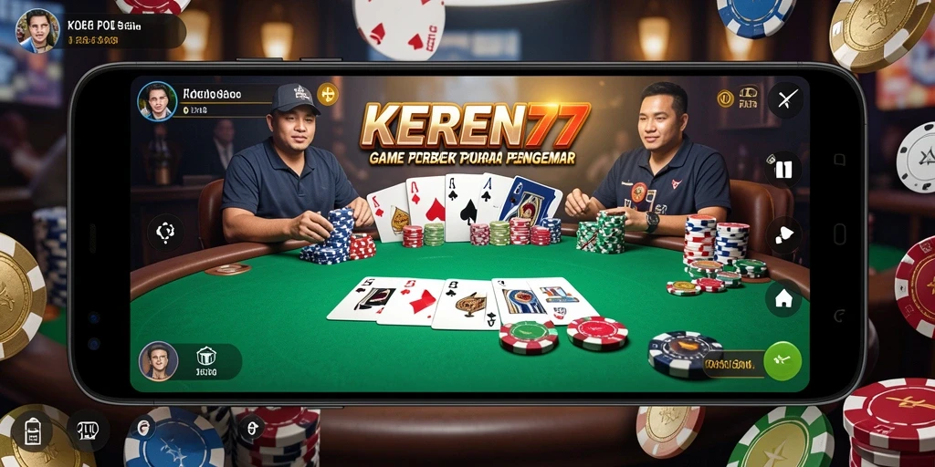 Tampilan gameplay Poker yang seru di KEREN77.