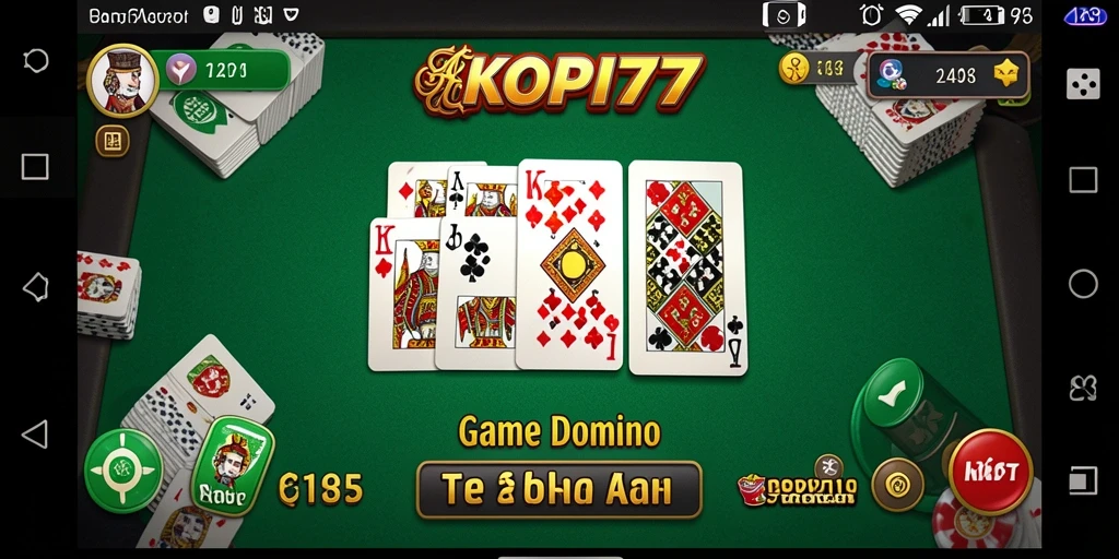Tampilan permainan Domino KOPI77 yang seru dan menarik.
