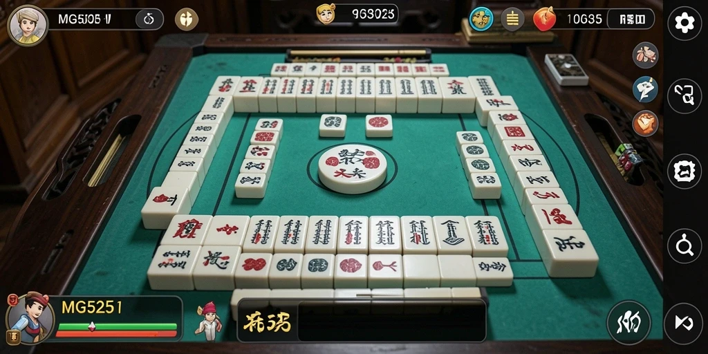 Tampilan menarik dari gameplay Mahjong di MG525.