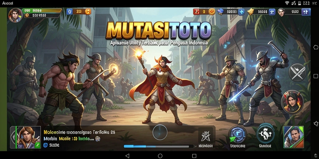 Tampilan utama aplikasi MUTASITOTO dengan berbagai fitur Utility.