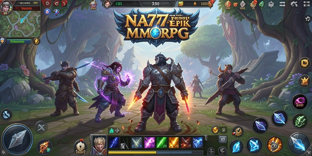 Tangkapan layar gameplay NA777 dengan pertarungan epik antar pemain.