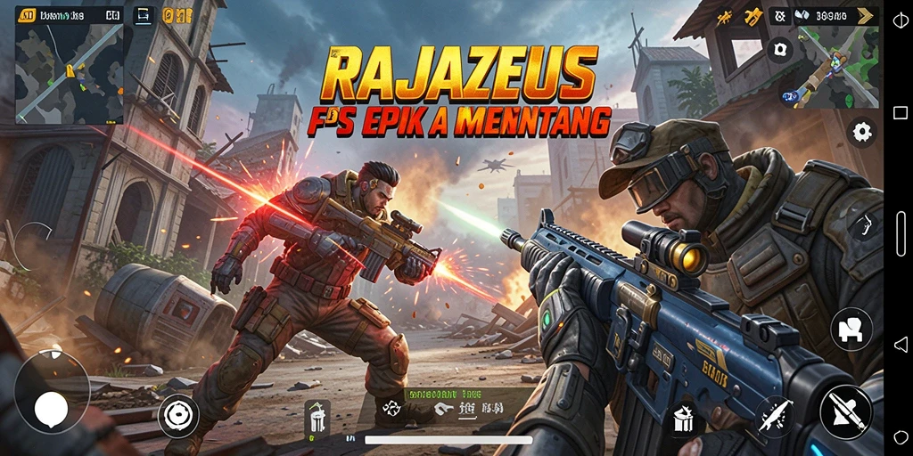Screenshot RAJAZEUS: Gameplay FPS yang Seru dan Menegangkan.