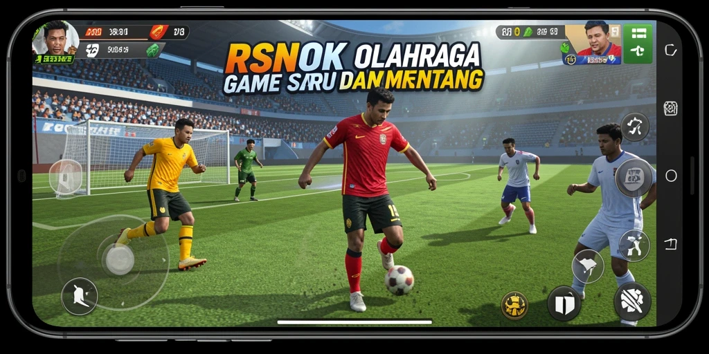 Tampilan gameplay RSNOK yang menarik saat pertandingan olahraga berlangsung.